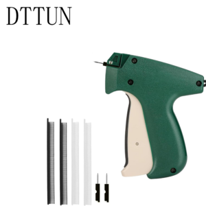 DTTUN Stitch Gun, Mini Stitch Gun for Clothes with Extra Needles, 3200 Black & White Fasteners, Quick Sewing Gun, Quilting Hemming Tag Gun (Green)