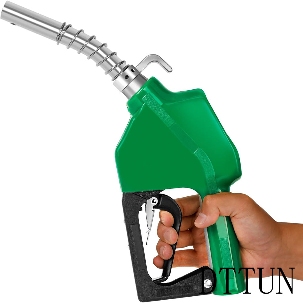 DTUUN 3/4" NPT Automatic Fuel Nozzle with Hook, Gas Pump Handle Fuel Nozzle with 3-speed Padlock (9-16 GPM) for Gasoline, Diesel, Biodiesel up to B20, E15 & Kerosene