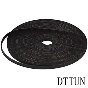 3D Printing GT2 Timing Belt, DTTUN 5 Meters (16.4ft) GT2 Open Timing Belt 2mm Pitch 6mm Width Rubber Fiberglass Fit for RepRap Prusa Mendel Rostock CR-10 Ender 3 3D Printers - Black